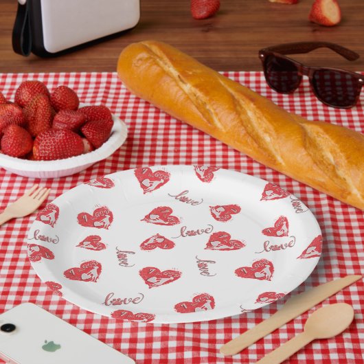 I Liebe APS Zwei-Tone-Kaffee-Tasse Packpapier Medi Pappteller (Picknick)