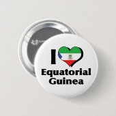 I Liebe Äquatoriale Guinea Button (Vorne & Hinten)