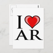 I Liebe AR - Arkansas Postkarte (Vorne/Hinten)