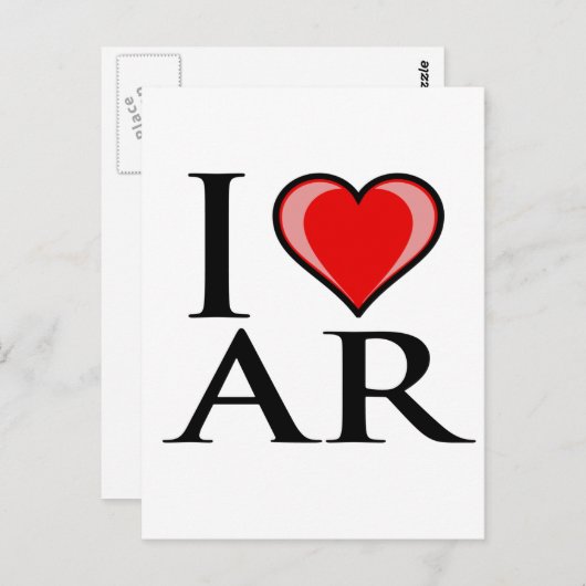I Liebe AR - Arkansas Postkarte (Vorne/Hinten)