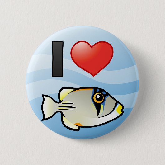 I Liebe Arabian Picassofish Button (Vorderseite)