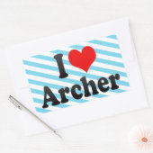 I Liebe Archer Rechteckiger Aufkleber (Umschlag)