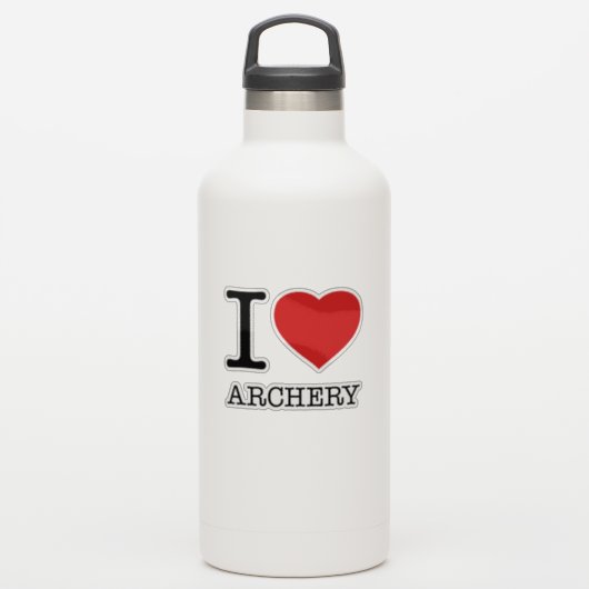 I LIEBE ARCHERY AUFKLEBER (Wassserflasche)