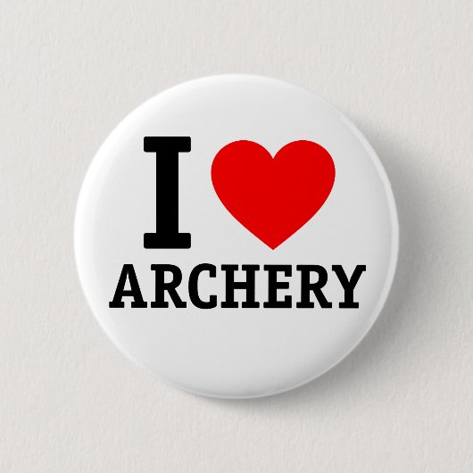 I Liebe Archery Button (Vorderseite)