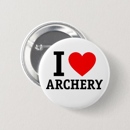 I Liebe Archery Button (Vorne & Hinten)