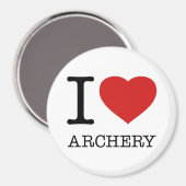 I LIEBE ARCHERY MAGNET (Vorderseite/Rückseite)