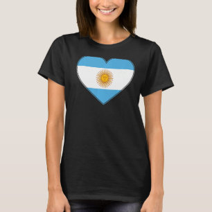 I Liebe Argentinien argentinische Fahne Herz Männe T-Shirt