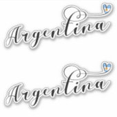 I Liebe Argentinien, Argentinisches Flaggenherz Aufkleber (Vorderseite)
