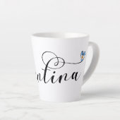 I Liebe Argentinien, Argentinisches Flaggenherz Milchtasse (Rechte Ecke)