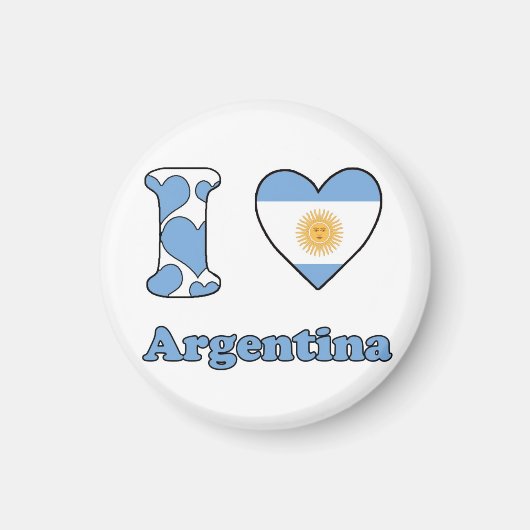I Liebe Argentinien Magnet (Vorne)