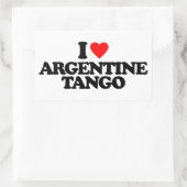I LIEBE-ARGENTINIENTANGO RECHTECKIGER AUFKLEBER (Tasche)
