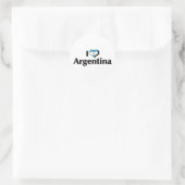 I Liebe Argentinische Flagge Runder Aufkleber (Tasche)