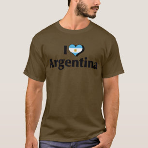 I Liebe Argentinische Flagge T-Shirt