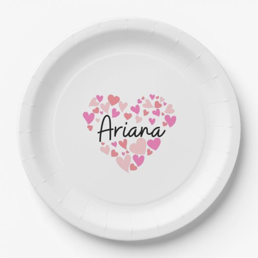 I Liebe Ariana Pappteller (Vorderseite)