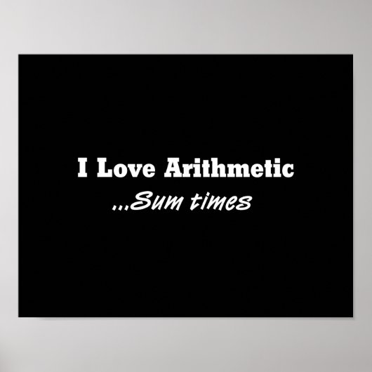 I Liebe Arithmetic Sum Times Poster (Vorne)