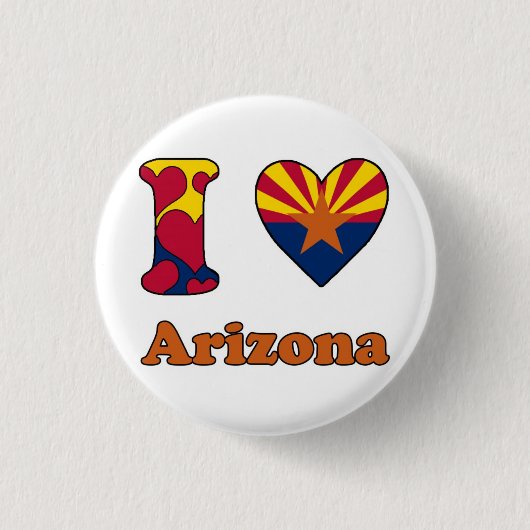 I Liebe Arizona Button (Vorderseite)