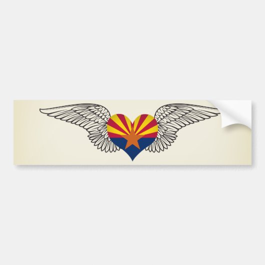 I Liebe Arizona - Flügel Autoaufkleber (Vorne)