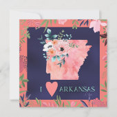 I Liebe Arkansas, Blumenwasserfarbe, (Vorderseite)