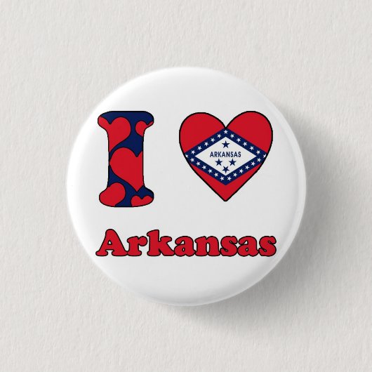 I Liebe Arkansas Button (Vorderseite)