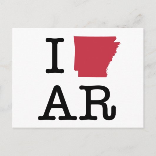 I Liebe Arkansas Postkarte (Vorderseite)