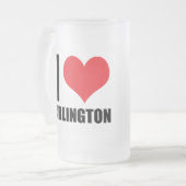 I Liebe Arlington Mattglas Bierglas (Vorderseite Links)