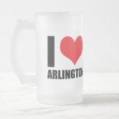 I Liebe Arlington Mattglas Bierglas (Links)
