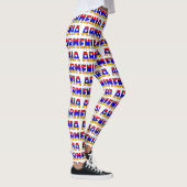 I Liebe Armenia Flag Farben Typografie Muster Nied Leggings (Rechts)