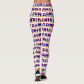 I Liebe Armenia Flag Farben Typografie Muster Nied Leggings (Rückseite)