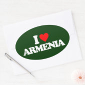 I LIEBE ARMENIA OVALER AUFKLEBER (Umschlag)