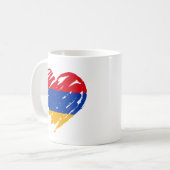 I Liebe Armenien - Armenische Flaggenmitte Kaffeetasse (Vorderseite Links)