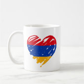 I Liebe Armenien - Armenische Flaggenmitte Kaffeetasse (Links)