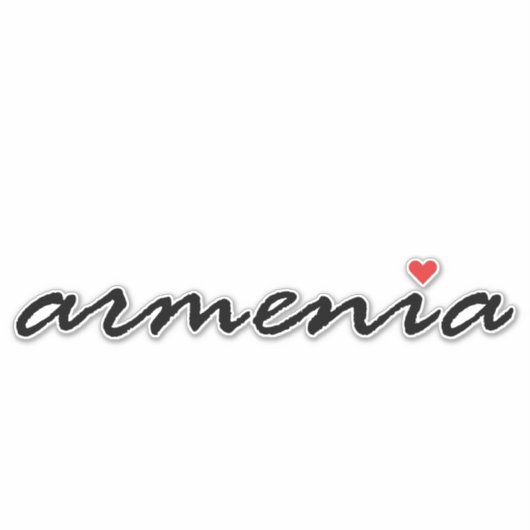 I Liebe Armenien Aufkleber (Vorderseite)