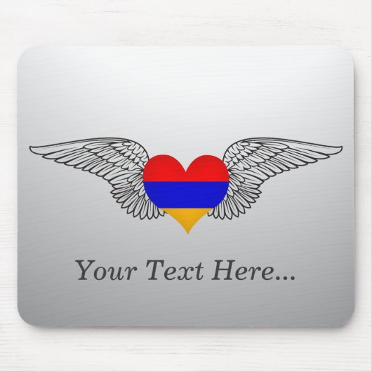 I Liebe Armenien - Flügel Mousepad (Vorne)