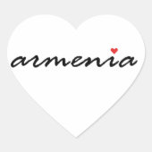 I Liebe Armenien Herz-Aufkleber (Vorderseite)