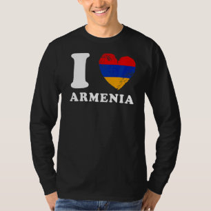 I Liebe Armenien Herzenflagge Armenien T-Shirt