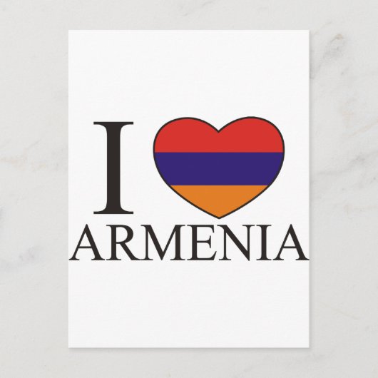 I Liebe Armenien Postkarte (Vorderseite)