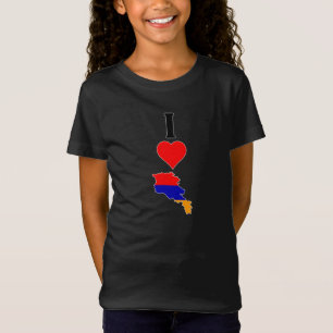 I Liebe Armenien Vertikal I Herz Armenien Land T-Shirt