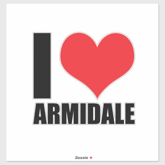I Liebe Armidale Aufkleber (Blatt)