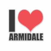 I Liebe Armidale Aufkleber (Vorderseite)