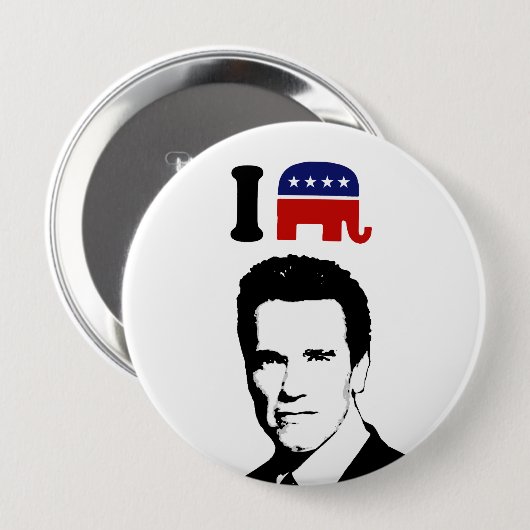 I Liebe Arnold Schwarzenegger 1 Button (Vorne & Hinten)