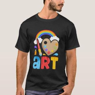 I Liebe Art Artist Maler farbenfrohe Malgeschenke T-Shirt
