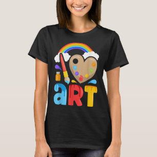 I Liebe Art Artist Maler farbenfrohe Malgeschenke T-Shirt