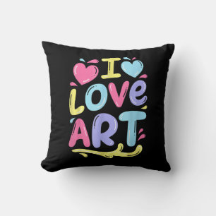 I Liebe Art, Artist Painter Colorful Painting Gift Kissen