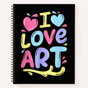 I Liebe Art, Artist Painter Colorful Painting Gift Notizblock