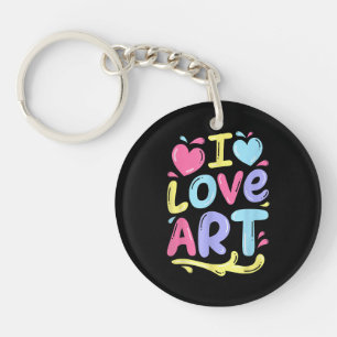 I Liebe Art, Artist Painter Colorful Painting Gift Schlüsselanhänger