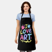 I Liebe Art, Artist Painter Colorful Painting Gift Schürze (Getragen)