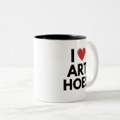 I LIEBE ART HOES ZWEIFARBIGE TASSE (VorderseiteRechts)