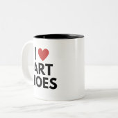 I LIEBE ART HOES ZWEIFARBIGE TASSE (Vorderseite Links)