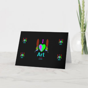 I Liebe Art Horizontal Grußkarte Karte