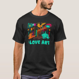 I Liebe Art, Künstlerpinsel T-Shirt